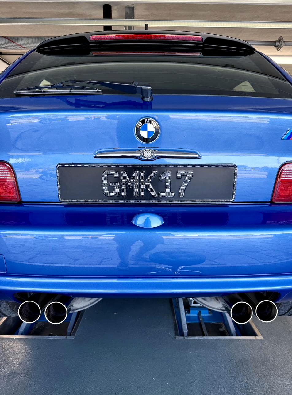 BMW Z3 M Heck in Blau mit GMK 17 Kennzeichen